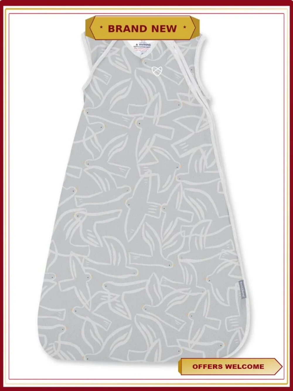 SwaddleMe Night Sack Sleeper 3-18 Months 100% Cotton Wearable Blanket 1.0 TOG
